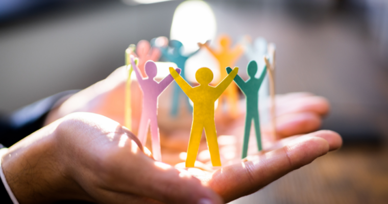 Opened Hands showing teamwork and diversity