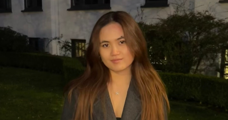 Kalea, a young Asian woman with light brown hair, in an outdoor setting