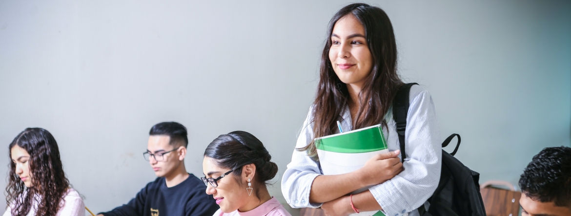 a group of young students