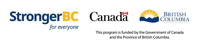 StrongerBC For Everyone, Canada and British Columbia logos