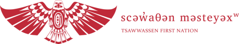 tsawwassen first nation logo, red bird on the left