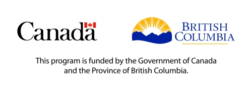 Canada wordmark composed of the word Canada and the Canadian flag symbol next to British Columbia wordmark