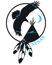 nest logo, bird flying over a mountain