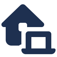 house and laptop icon
