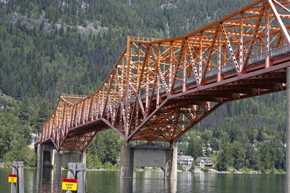 Nelson BC orange bridge