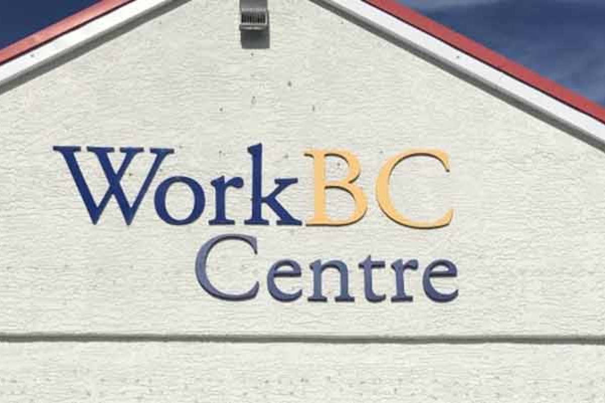 Building with a "WorkBC Centre" sign