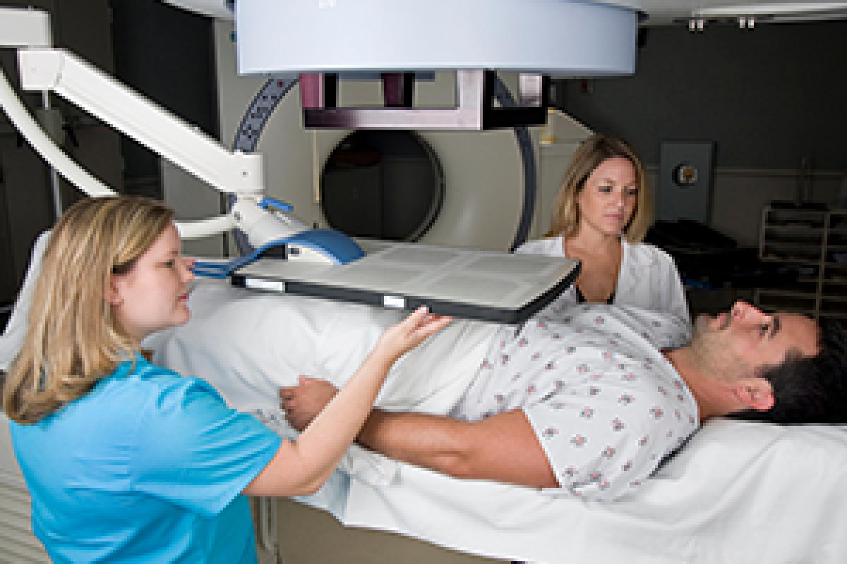 patient having an x-ray