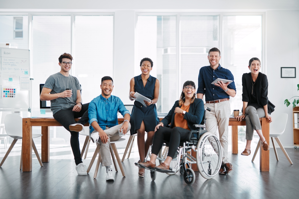 group of people smiling